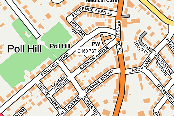 CH60 7ST map - OS OpenMap – Local (Ordnance Survey)