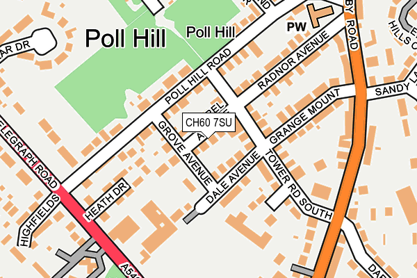 CH60 7SU map - OS OpenMap – Local (Ordnance Survey)