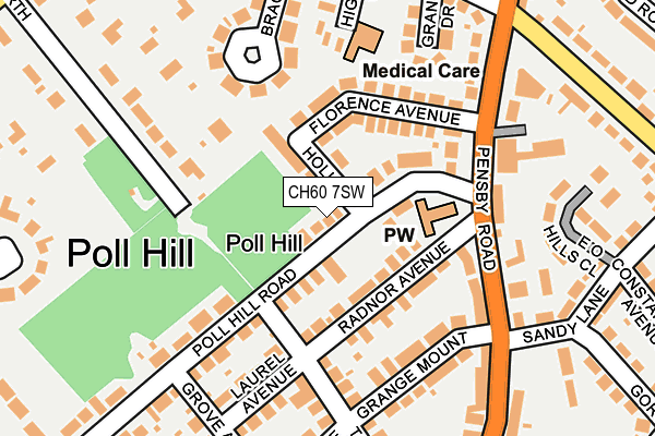 CH60 7SW map - OS OpenMap – Local (Ordnance Survey)