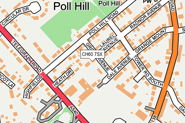 CH60 7SX map - OS OpenMap – Local (Ordnance Survey)