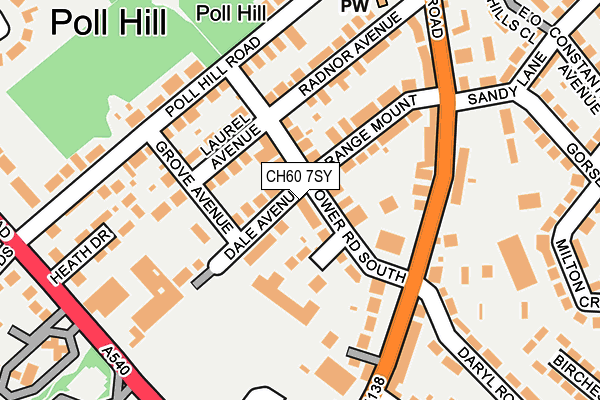 CH60 7SY map - OS OpenMap – Local (Ordnance Survey)