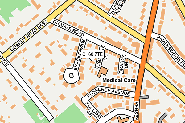 CH60 7TE map - OS OpenMap – Local (Ordnance Survey)