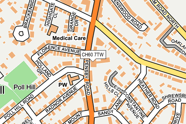 CH60 7TW map - OS OpenMap – Local (Ordnance Survey)