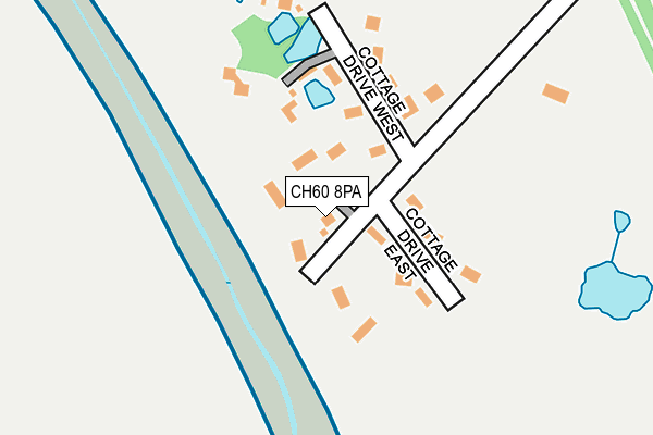 CH60 8PA map - OS OpenMap – Local (Ordnance Survey)