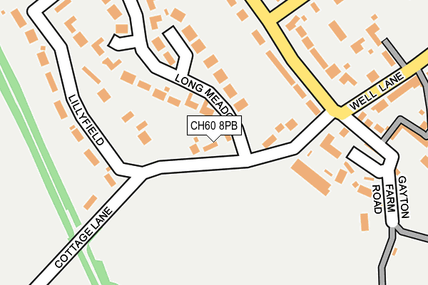 CH60 8PB map - OS OpenMap – Local (Ordnance Survey)