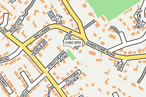 CH60 8PD map - OS OpenMap – Local (Ordnance Survey)