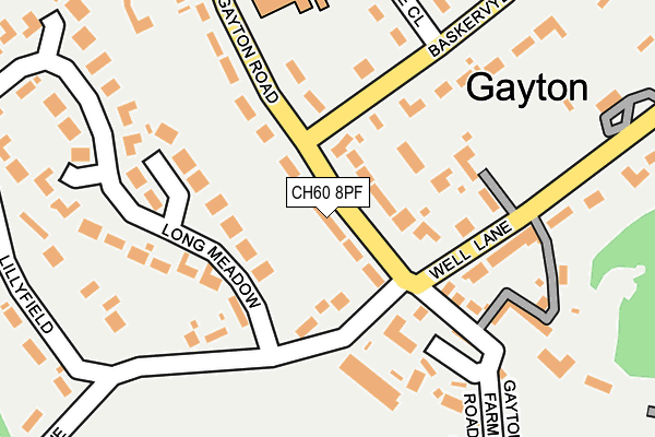 CH60 8PF map - OS OpenMap – Local (Ordnance Survey)