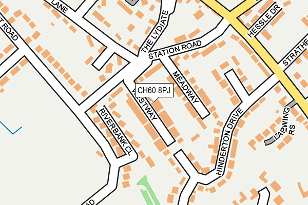 CH60 8PJ map - OS OpenMap – Local (Ordnance Survey)