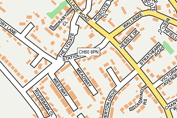 CH60 8PN map - OS OpenMap – Local (Ordnance Survey)