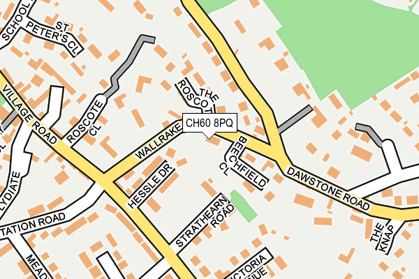 CH60 8PQ map - OS OpenMap – Local (Ordnance Survey)