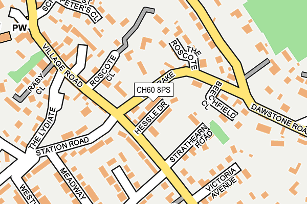 CH60 8PS map - OS OpenMap – Local (Ordnance Survey)