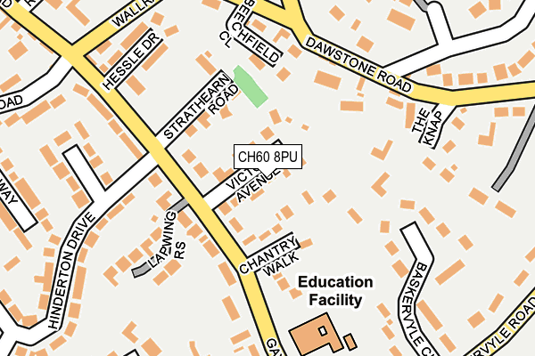 CH60 8PU map - OS OpenMap – Local (Ordnance Survey)