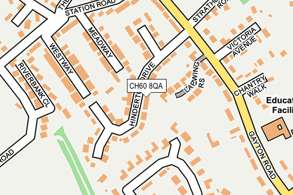 CH60 8QA map - OS OpenMap – Local (Ordnance Survey)