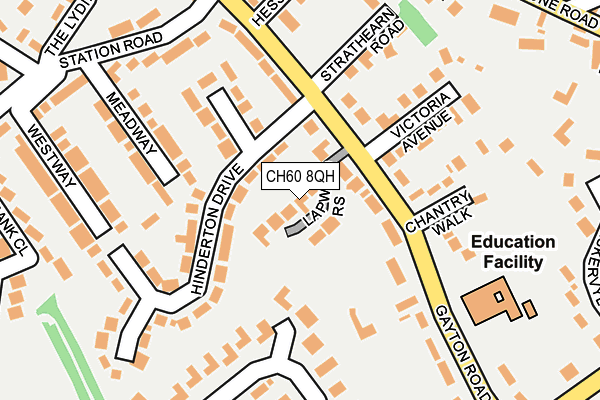 CH60 8QH map - OS OpenMap – Local (Ordnance Survey)