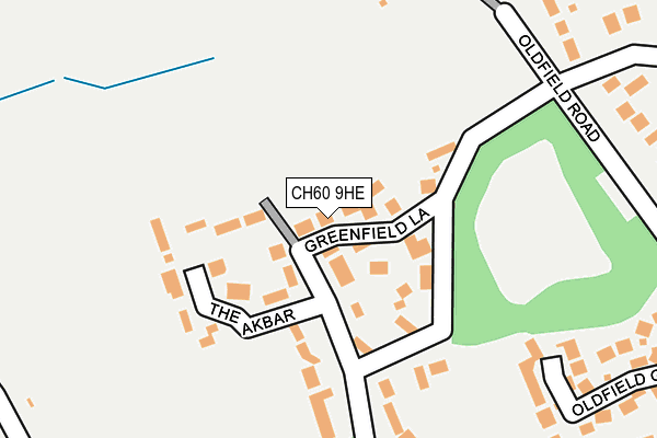 CH60 9HE map - OS OpenMap – Local (Ordnance Survey)
