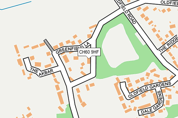 CH60 9HF map - OS OpenMap – Local (Ordnance Survey)