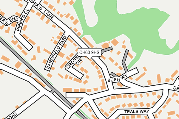 CH60 9HS map - OS OpenMap – Local (Ordnance Survey)