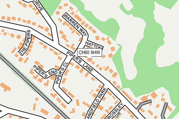 CH60 9HW map - OS OpenMap – Local (Ordnance Survey)