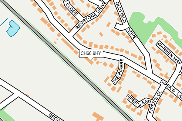 CH60 9HY map - OS OpenMap – Local (Ordnance Survey)