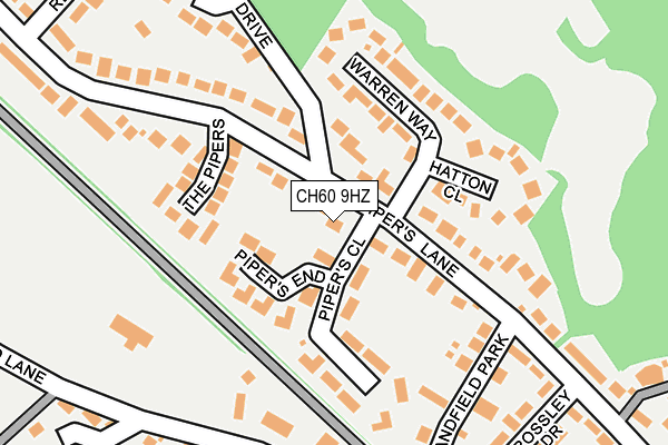 CH60 9HZ map - OS OpenMap – Local (Ordnance Survey)