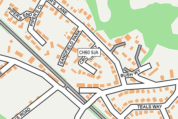 CH60 9JA map - OS OpenMap – Local (Ordnance Survey)