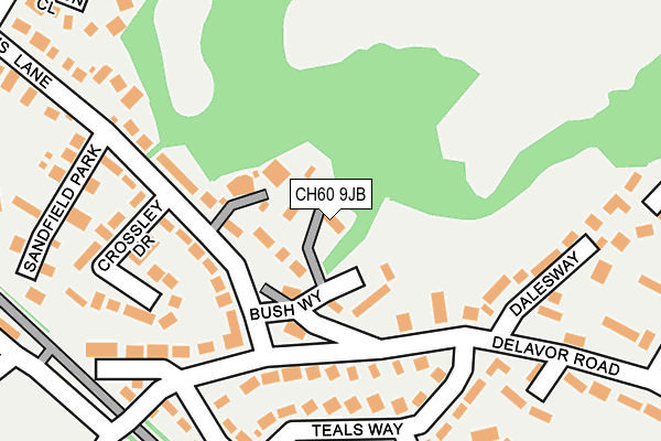 CH60 9JB map - OS OpenMap – Local (Ordnance Survey)