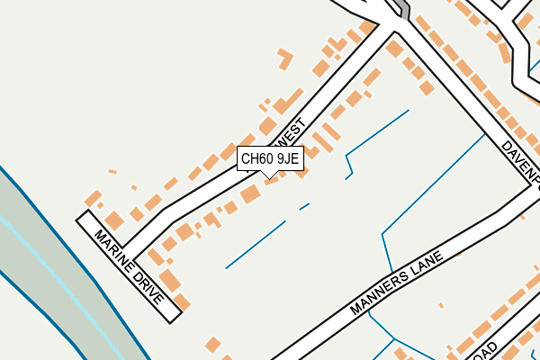 CH60 9JE map - OS OpenMap – Local (Ordnance Survey)
