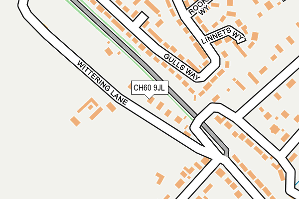 CH60 9JL map - OS OpenMap – Local (Ordnance Survey)