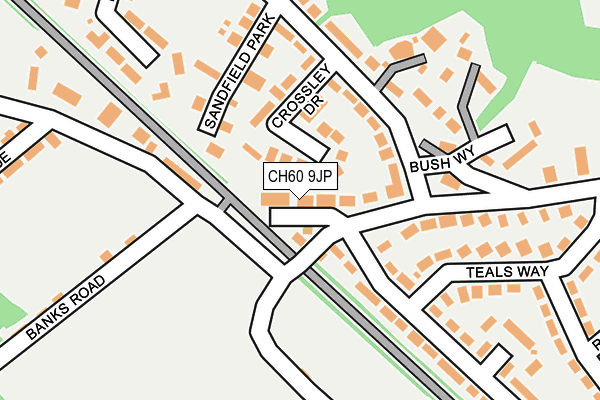 CH60 9JP map - OS OpenMap – Local (Ordnance Survey)