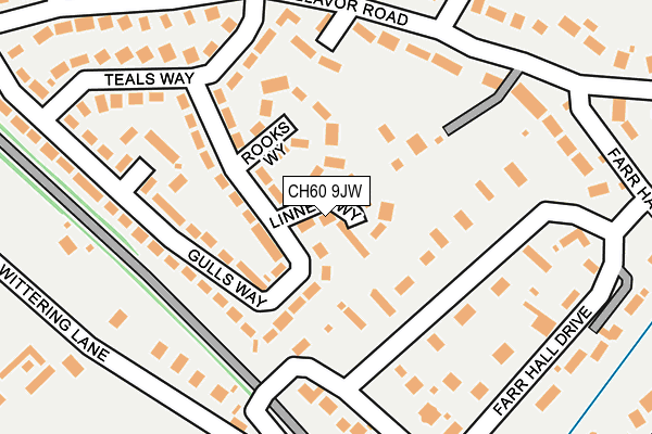 CH60 9JW map - OS OpenMap – Local (Ordnance Survey)