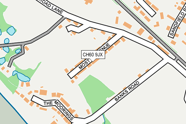 CH60 9JX map - OS OpenMap – Local (Ordnance Survey)