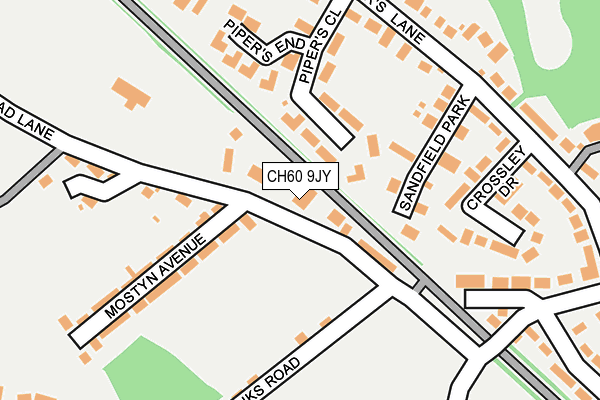 CH60 9JY map - OS OpenMap – Local (Ordnance Survey)