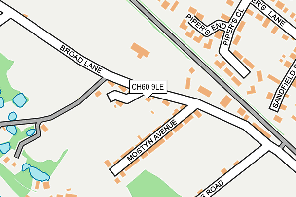 CH60 9LE map - OS OpenMap – Local (Ordnance Survey)