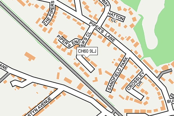 CH60 9LJ map - OS OpenMap – Local (Ordnance Survey)