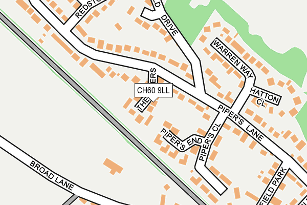 CH60 9LL map - OS OpenMap – Local (Ordnance Survey)