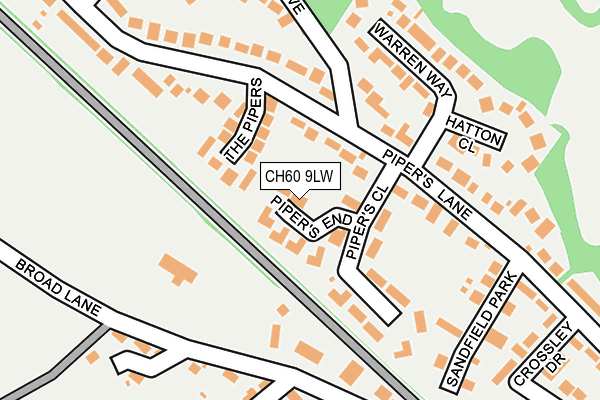 CH60 9LW map - OS OpenMap – Local (Ordnance Survey)