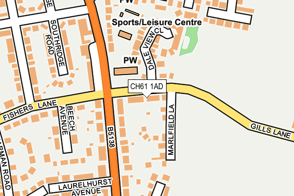 CH61 1AD map - OS OpenMap – Local (Ordnance Survey)