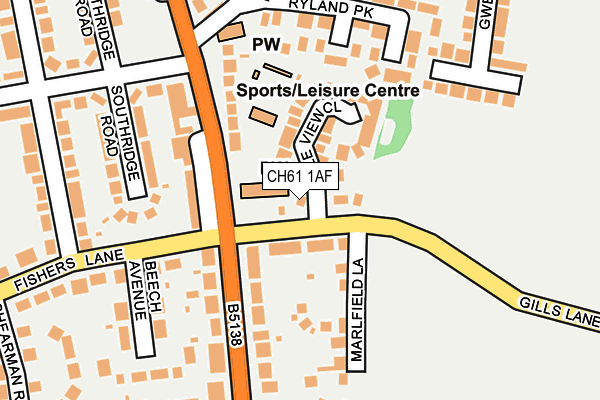 CH61 1AF map - OS OpenMap – Local (Ordnance Survey)