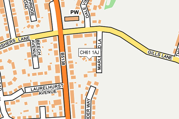 CH61 1AJ map - OS OpenMap – Local (Ordnance Survey)