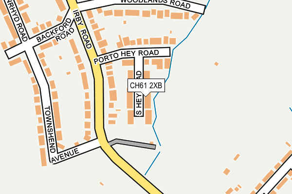 CH61 2XB map - OS OpenMap – Local (Ordnance Survey)