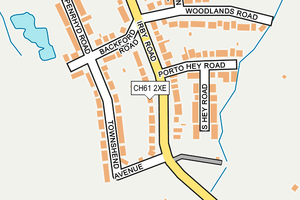 CH61 2XE map - OS OpenMap – Local (Ordnance Survey)