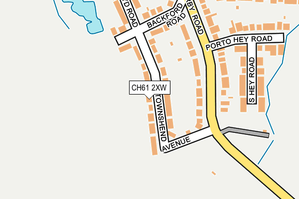 CH61 2XW map - OS OpenMap – Local (Ordnance Survey)