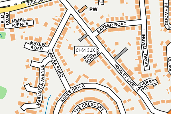 CH61 3UX map - OS OpenMap – Local (Ordnance Survey)