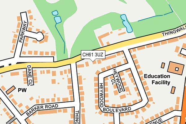 CH61 3UZ map - OS OpenMap – Local (Ordnance Survey)