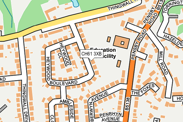 CH61 3XB map - OS OpenMap – Local (Ordnance Survey)