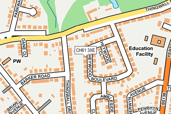 CH61 3XE map - OS OpenMap – Local (Ordnance Survey)