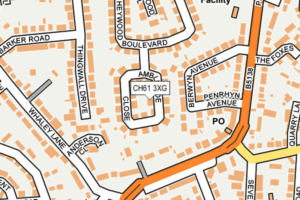 CH61 3XG map - OS OpenMap – Local (Ordnance Survey)