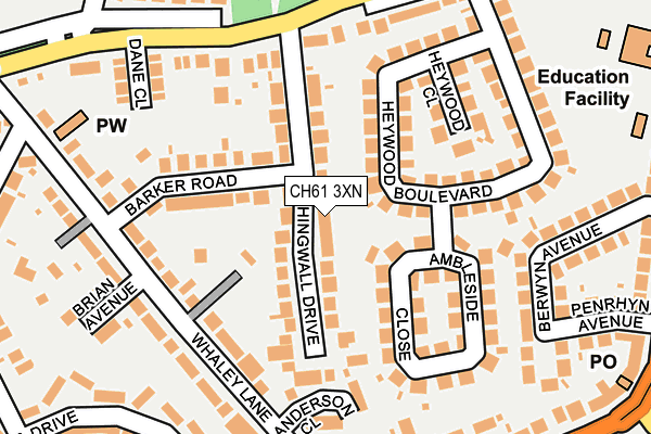 CH61 3XN map - OS OpenMap – Local (Ordnance Survey)