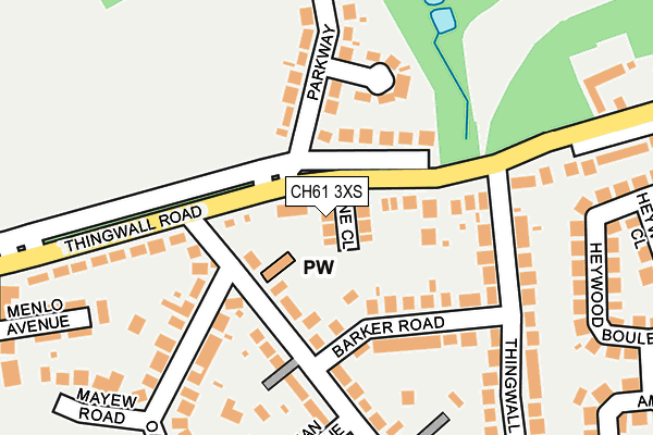 CH61 3XS map - OS OpenMap – Local (Ordnance Survey)