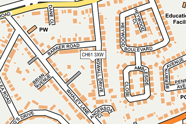 CH61 3XW map - OS OpenMap – Local (Ordnance Survey)